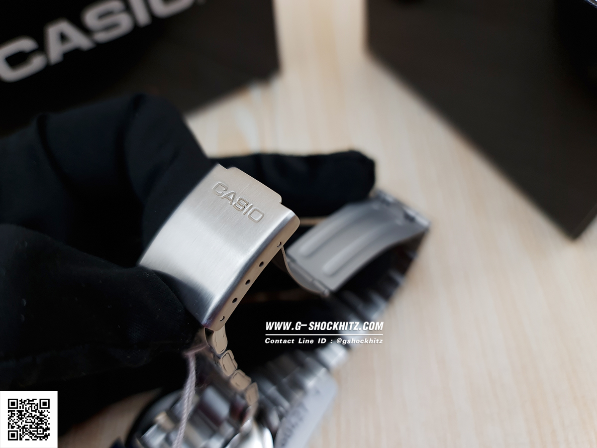 CASIO นาฬิกาคาสิโอ นาฬิกาข้อมือ นาฬิกากันน้ำ นาฬิกาของแท้ ประกันศูนย์ CMG 1 ปี รุ่น MTP-1215A-2A2 นาฬิกาสีเงิน