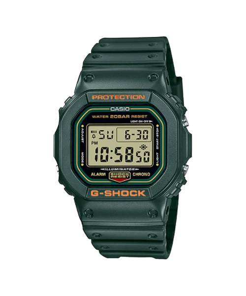 CASIO MID YEAR SALE G-SHOCK นาฬิกาข้อมือ นาฬิกากันน้ำ นาฬิกาของแท้ ประกันศูนย์ CMG 1 ปี รุ่น DW-5600RB-3 นาฬิกาสีเขียว