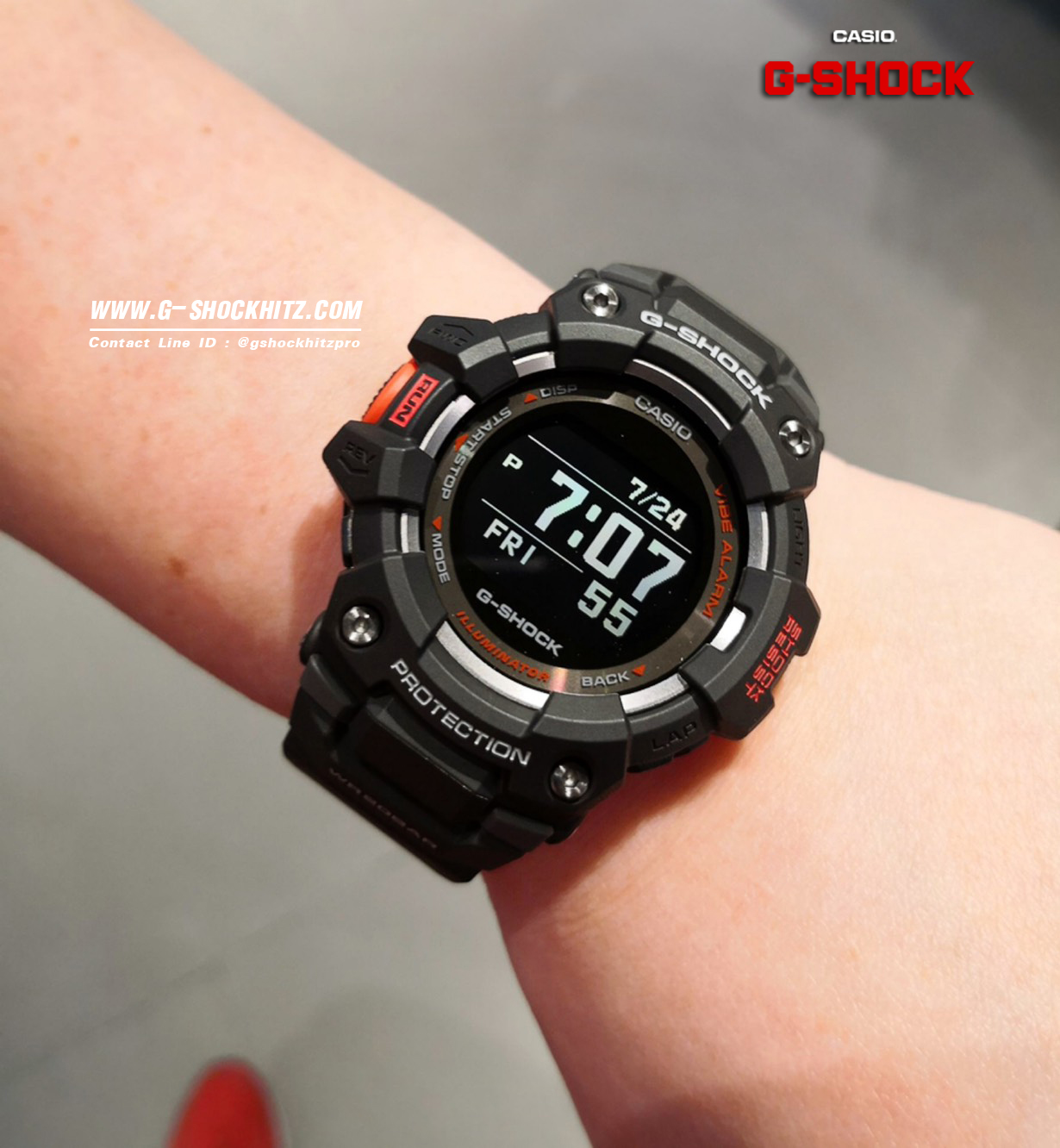 CASIO MID YEAR SALE G-SHOCK นาฬิกาข้อมือ นาฬิกากันน้ำ นาฬิกาของแท้ ประกันศูนย์ CMG 1 ปี รุ่น GBD-100-1 นาฬิกาสีดำ