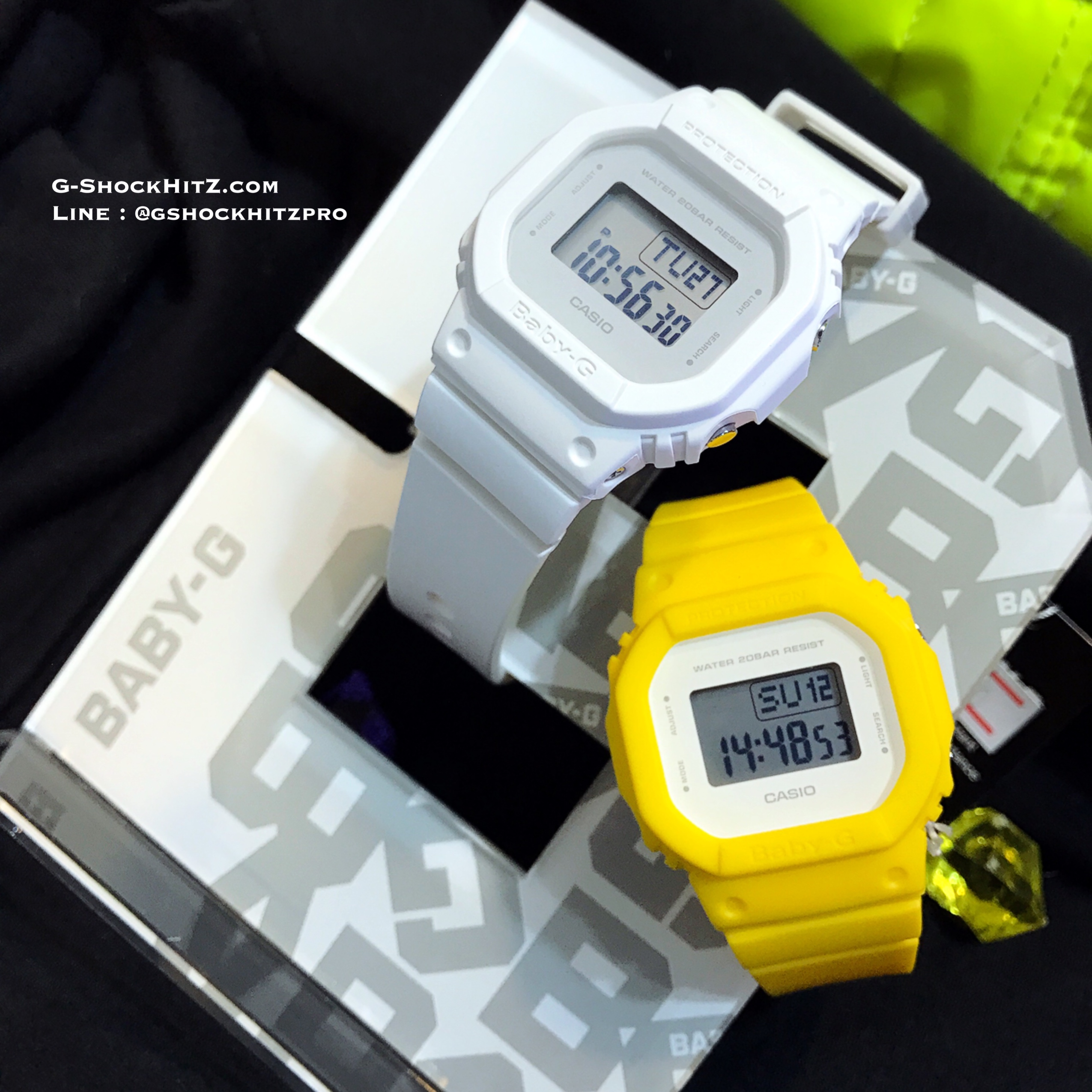 CASIO BABY-G นาฬิกาข้อมือ นาฬิกากันน้ำ นาฬิกาของแท้ ประกันศูนย์ CMG 1 ปี รุ่น BGD-560CU-9D นาฬิกาสีเหลือง
