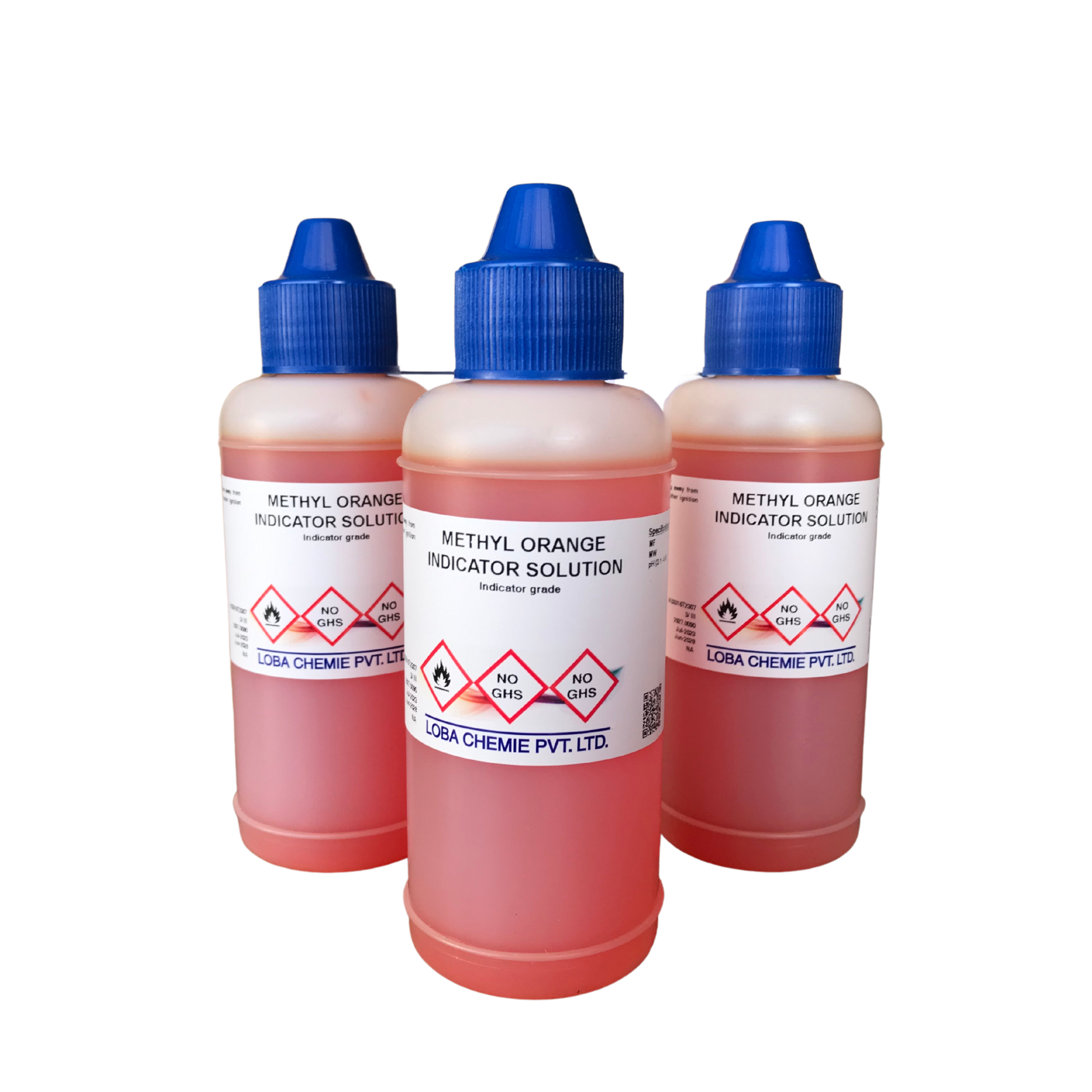 Methyl Orange Indicator Solution, Indicator Grade 125 ml. Loba Chemie™