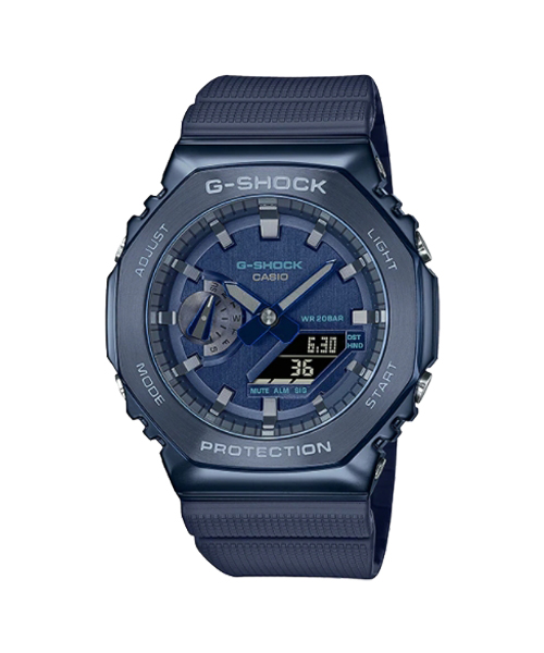 CASIO MID YEAR SALE G-SHOCK พร้อมส่ง นาฬิกาข้อมือ นาฬิกากันน้ำ นาฬิกาของแท้ ประกันศูนย์ CMG 1 ปี รุ่น GM-2100N-2A นาฬิกาสีน้ำเงิน