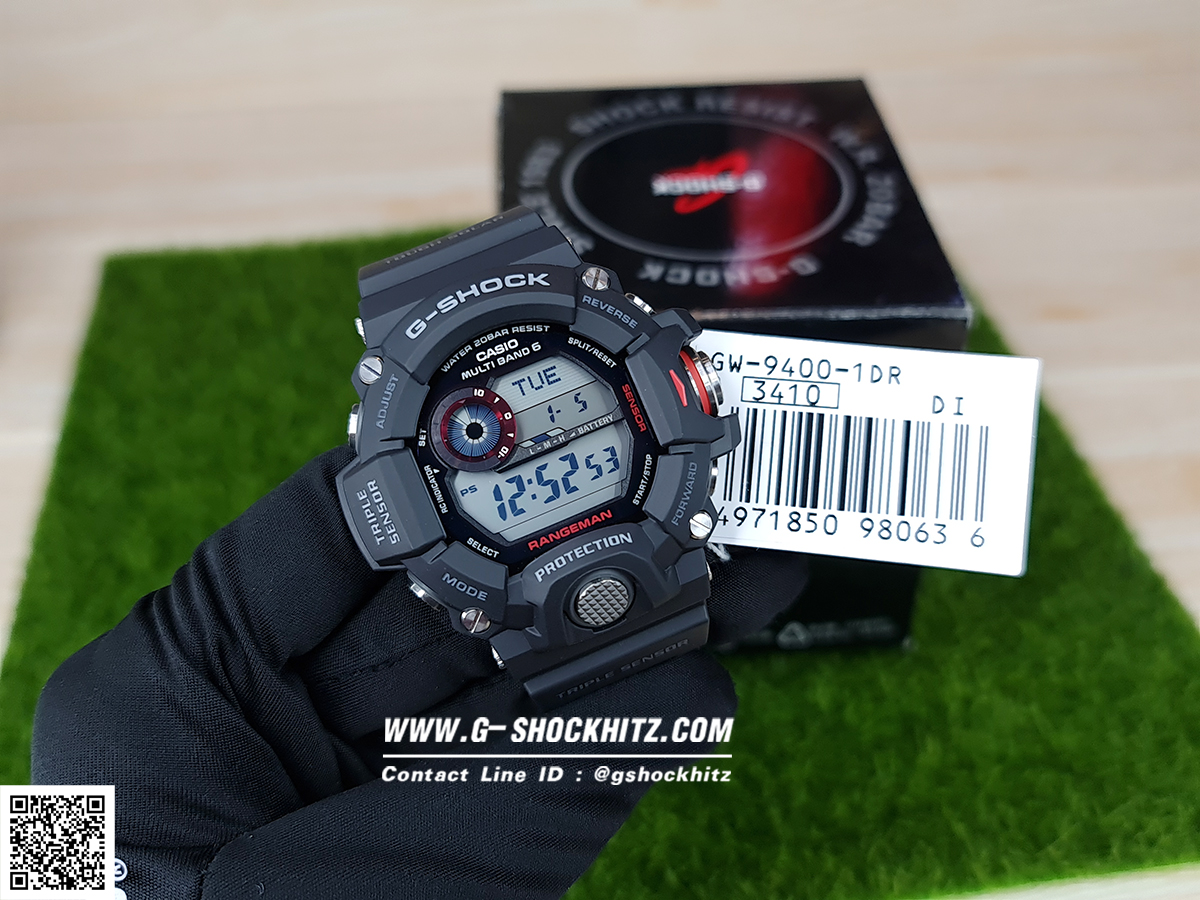 CASIO MID YEAR SALE G-SHOCK นาฬิกาข้อมือ นาฬิกากันน้ำ นาฬิกาของแท้ ประกันศูนย์ CMG 1 ปี รุ่น GW-9400-1 นาฬิกาสีดำ