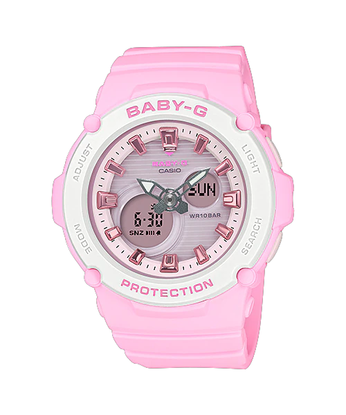 CASIO BABY-G นาฬิกาข้อมือ นาฬิกากันน้ำ นาฬิกาของแท้ ประกันศูนย์ CMG 1 ปี รุ่น BGA-270-4A นาฬิกาสีชมพู