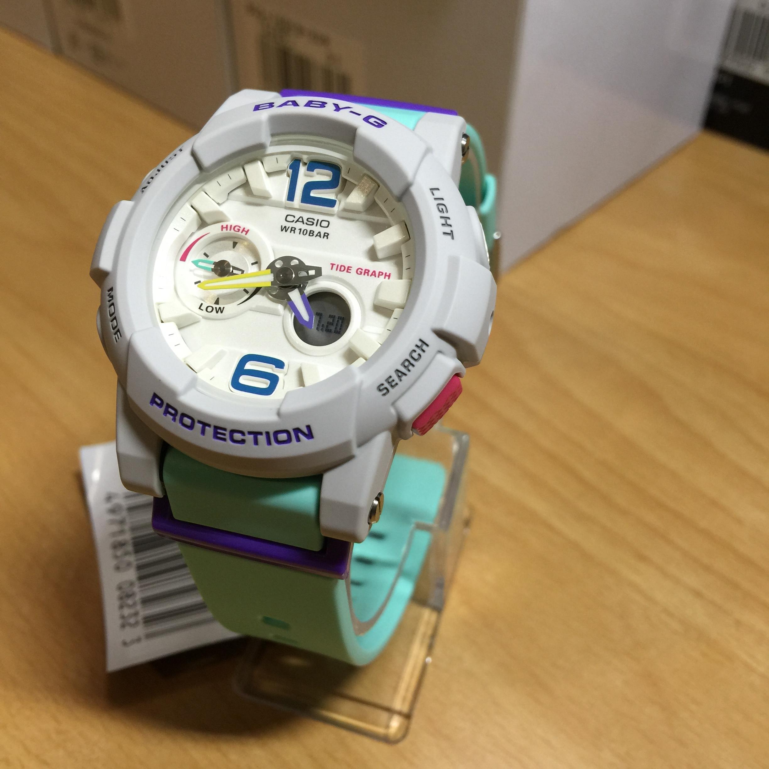 CASIO BABY-G นาฬิกาข้อมือ นาฬิกากันน้ำ นาฬิกาของแท้ ประกันศูนย์ CMG 1 ปี รุ่น BGA-180-3B นาฬิกาสีฟ้า