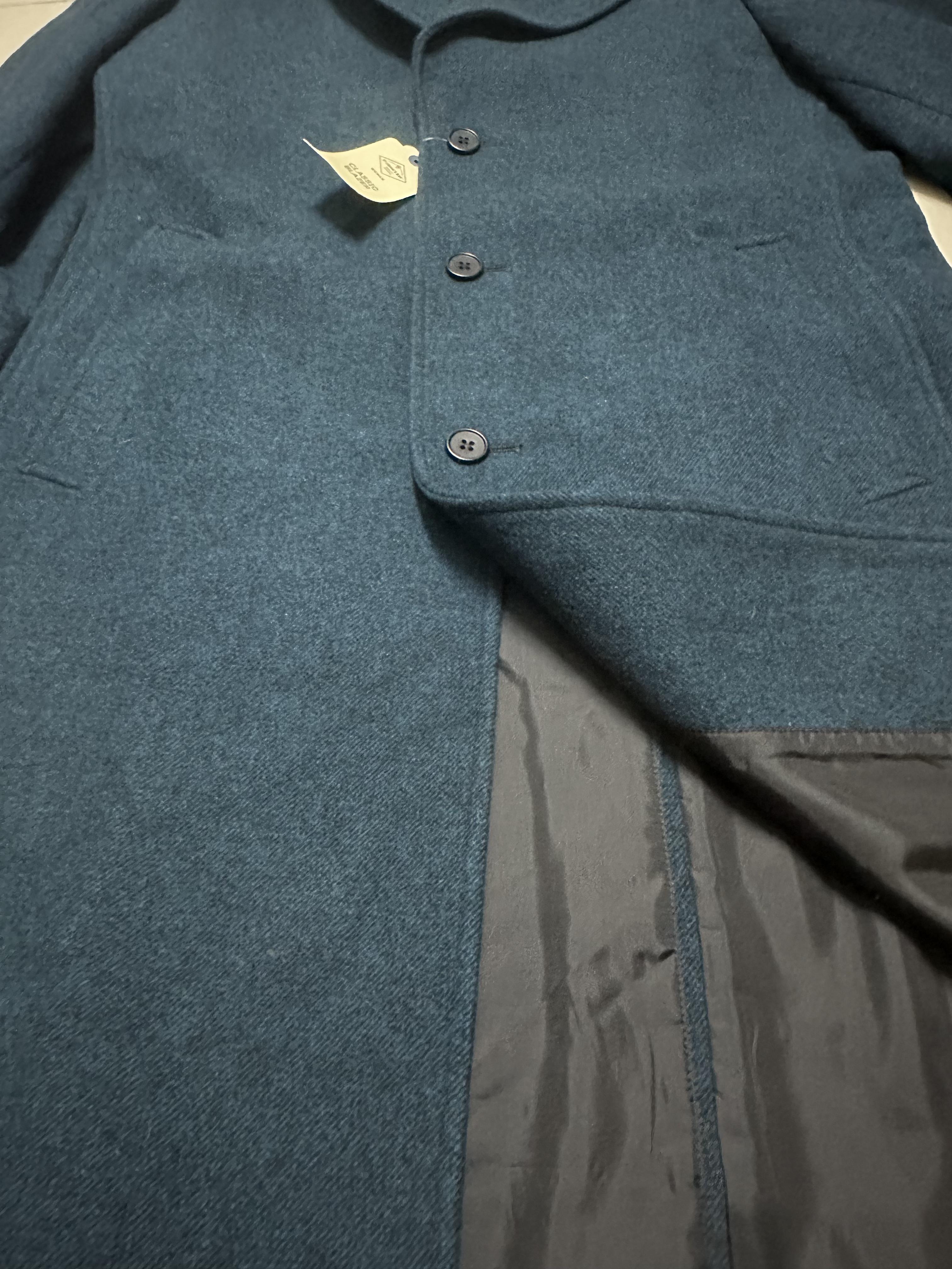 เสื้อโค้ทวูล Trench coat เสื้อโค้ท โค้ทสีน้ำเงินคราม แบรนด์ Primark สำเนา