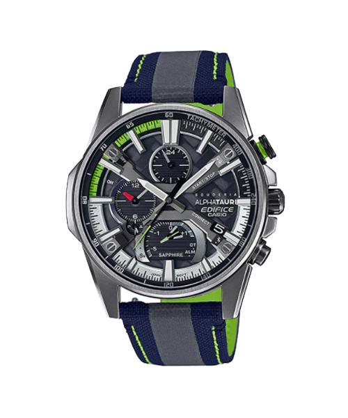 CASIO EDIFICE นาฬิกาข้อมือ นาฬิกากันน้ำ นาฬิกาของแท้ ประกันศูนย์ CMG 1 ปี รุ่น EQB-1200AT-1A นาฬิกาสีดำ