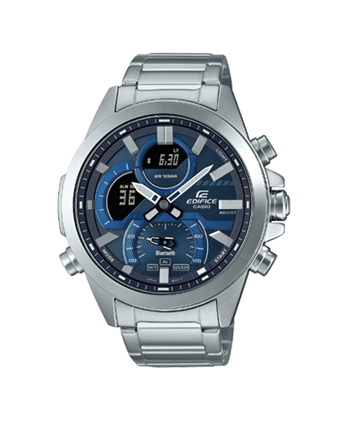 CASIO EDIFICE นาฬิกาข้อมือ นาฬิกากันน้ำ นาฬิกาของแท้ ประกันศูนย์ CMG 1 ปี รุ่น ECB-30D-2A นาฬิกาสีเงิน