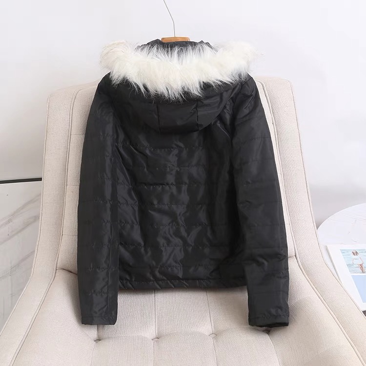 Ambiance เสื้อกันหนาว เสื้อฮู้ดเฟอร์ บุนวมอุ่น แบรนด์ AMBIANCE (padded puffer สำเนา ดำ