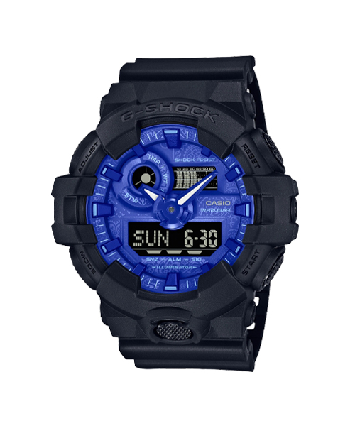 CASIO G-SHOCK นาฬิกาข้อมือ นาฬิกากันน้ำ นาฬิกาของแท้ ประกันศูนย์ CMG 1 ปี รุ่น GA-700BP-1A นาฬิกาสีดำ