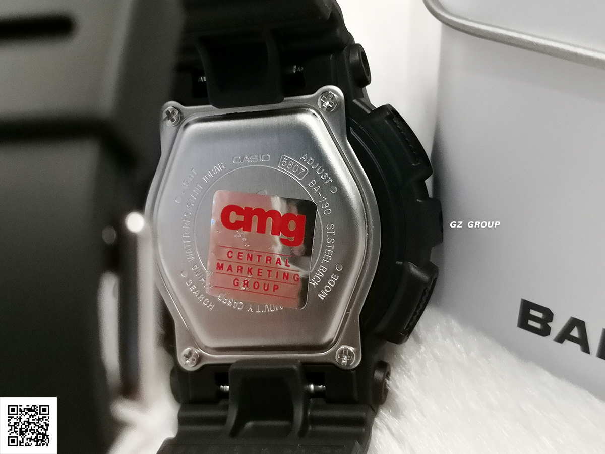 CASIO BABY-G นาฬิกาข้อมือ นาฬิกากันน้ำ นาฬิกาของแท้ ประกันศูนย์ CMG 1 ปี รุ่น BA-130-1A4 นาฬิกาสีดำ