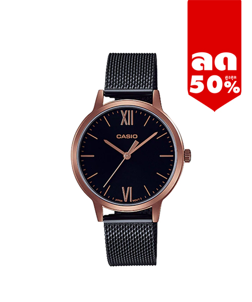 CASIO MID YEAR SALE นาฬิกาคาสิโอ พร้อมส่ง นาฬิกาข้อมือ นาฬิกากันน้ำ นาฬิกาของแท้ BTS ประกันศูนย์ CMG 1 ปี รุ่น LTP-E157MRB-1B นาฬิกาสีดำ