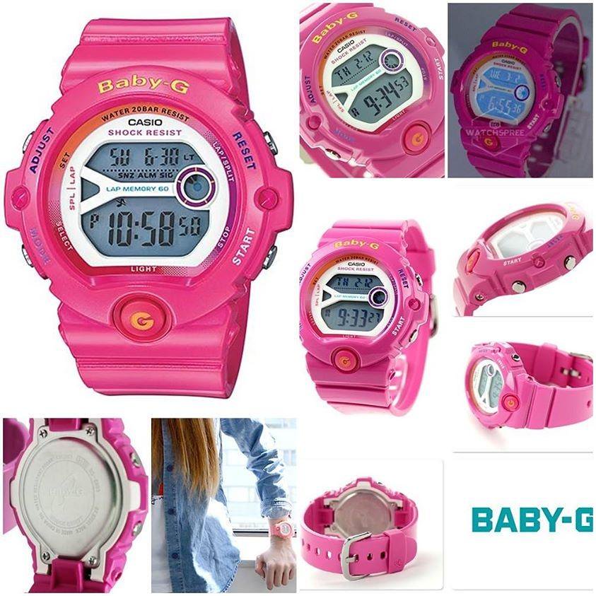 CASIO BABY-G นาฬิกาข้อมือ นาฬิกากันน้ำ นาฬิกาของแท้ ประกันศูนย์ CMG 1 ปี รุ่น BG-6903-4B นาฬิกาสีชมพู