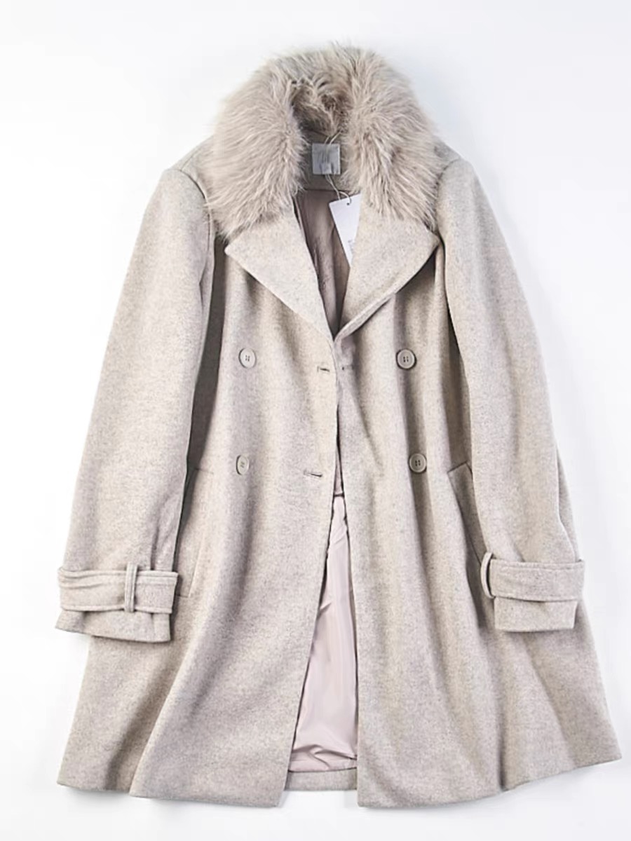 เสื้อโค้ท โค้ทวูลแต่งเฟอร์ เสื้อกันหนาว Trench coat โค้ทยาว ปกเฟอร์ trench coat fur collar ✨GIADA ✨ (ปกเฟอร์ถอดได้ค่ะ) WY1284