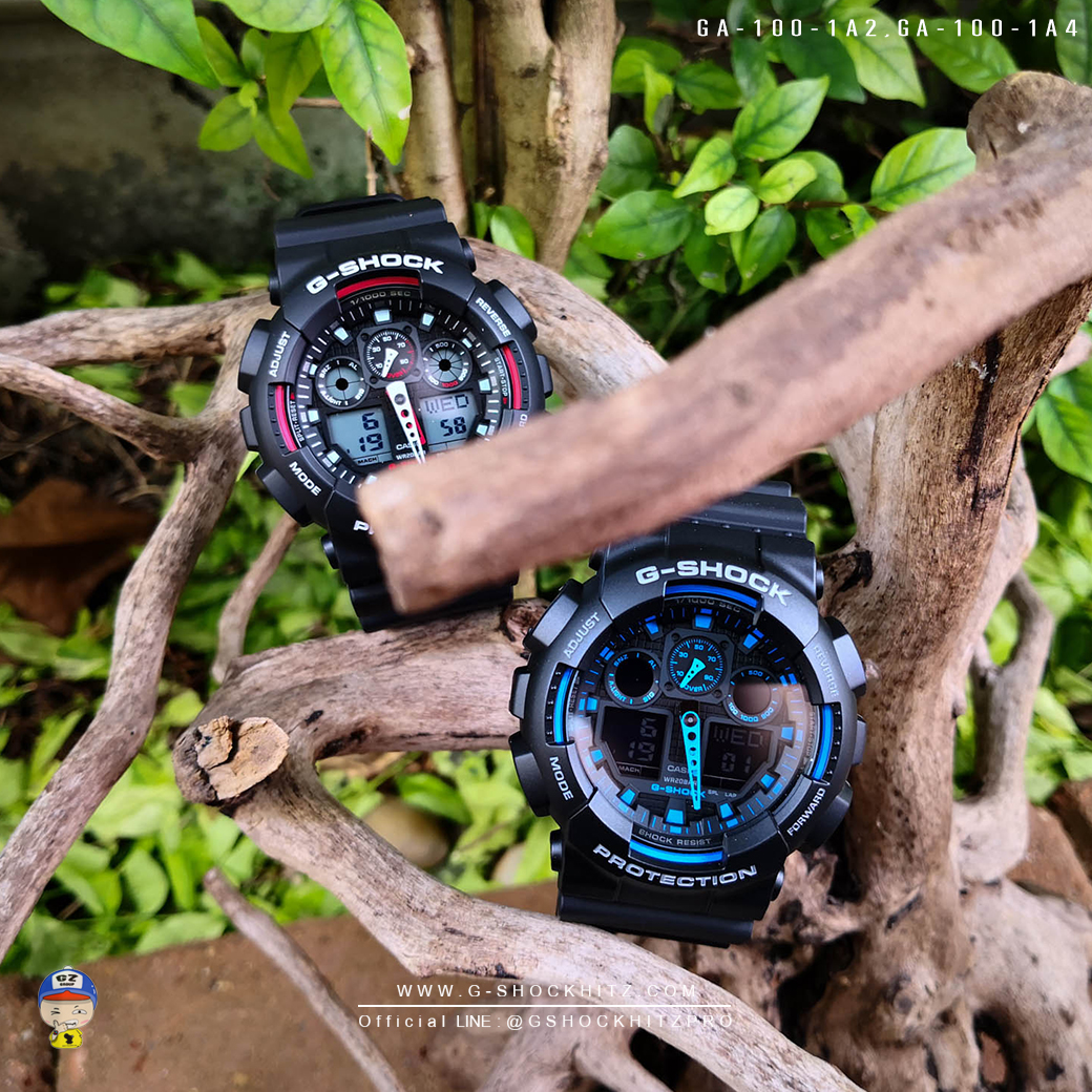 CASIO G-SHOCK นาฬิกาข้อมือ นาฬิกากันน้ำ นาฬิกาของแท้ ประกันศูนย์ CMG 1 ปี รุ่น GA-100-1A4 นาฬิกาสีดำ