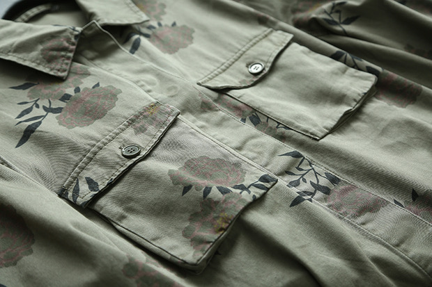 H&m เสื้อทหาร เสื้อเขียวทหาร ลายดอก เสื้อนอกแนวทหาร H&M (ตัดป้าย) แพทเทินสวย เท่ห์มาก คะ Size M สำเนา สำเนา เขียว