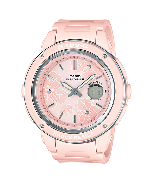 CASIO BABY-G นาฬิกาข้อมือ นาฬิกากันน้ำ นาฬิกาของแท้ ประกันศูนย์ CMG 1 ปี รุ่น BGA-150FL-4A นาฬิกาสีชมพู