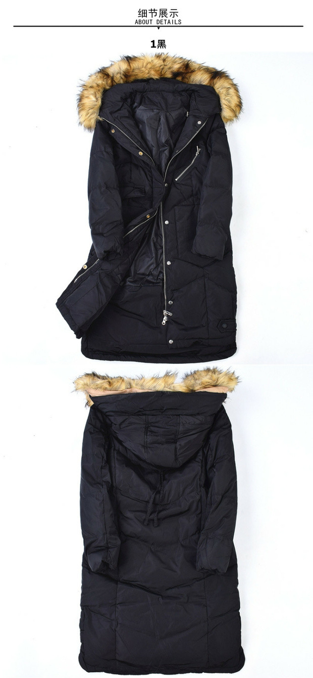 เสื้อกันหนาว โค้ทขนเป็ด เสื้อฮู้ดเฟอร์ บุขนเป็ด สีดำ (padded puffer coat สำเนา สำเนา ดำ