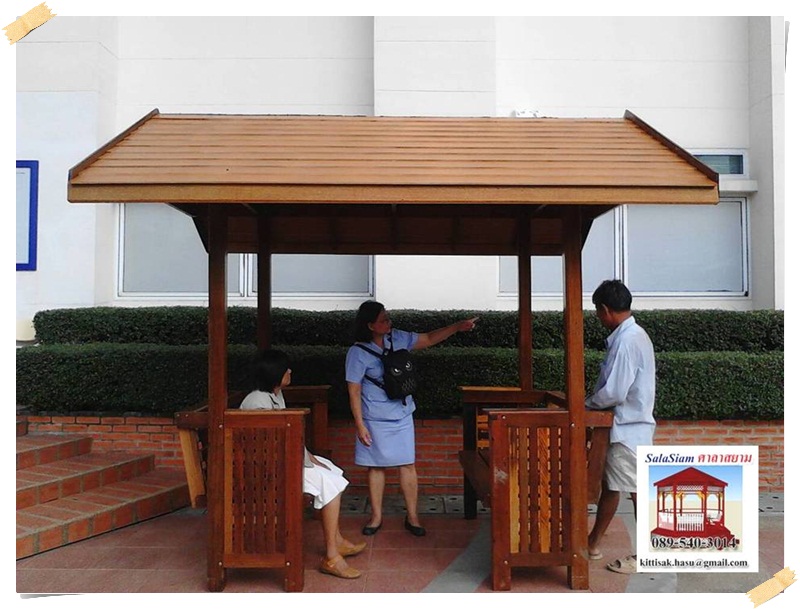 รหัสสินค้า SL-011 : ศาลาทรงจั่ว เสาเหลี่ยม ขนาด 1.5X2.0X3.2เมตร