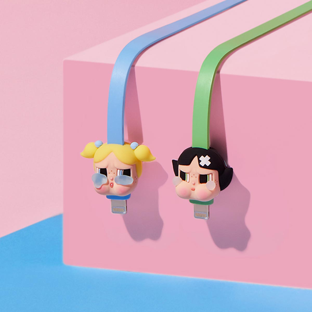 POPMART กล่องสุ่มสายชาร์จCRYBABY × Powerpuff Girls Series lightning (iphone)