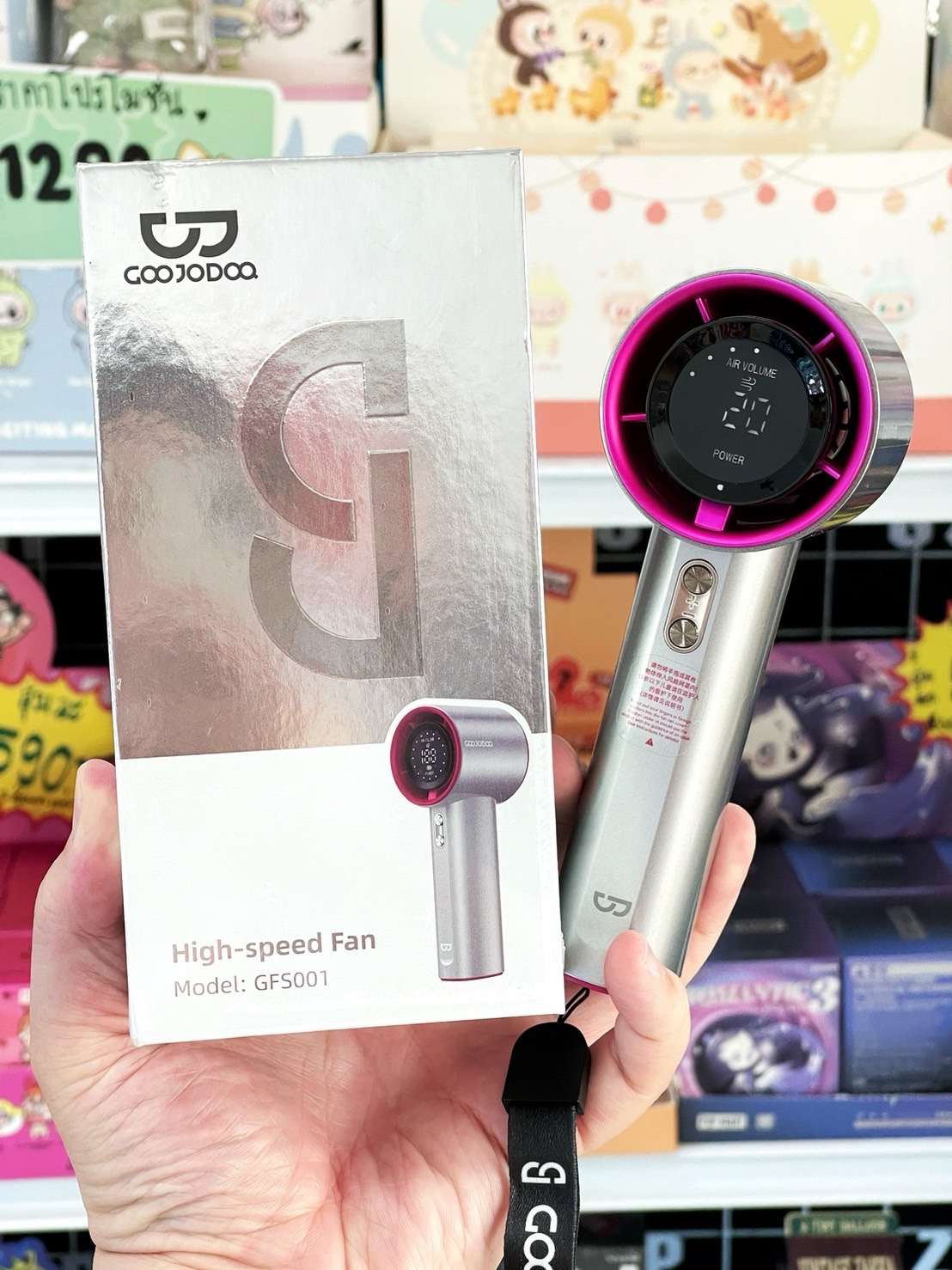 GOOJODOQ พัดลมพกพา พัดลมมือถือ ความเร็วสูง ทํางานเงียบ ปรับความเร็วได้ USB พัดลมมือถือ