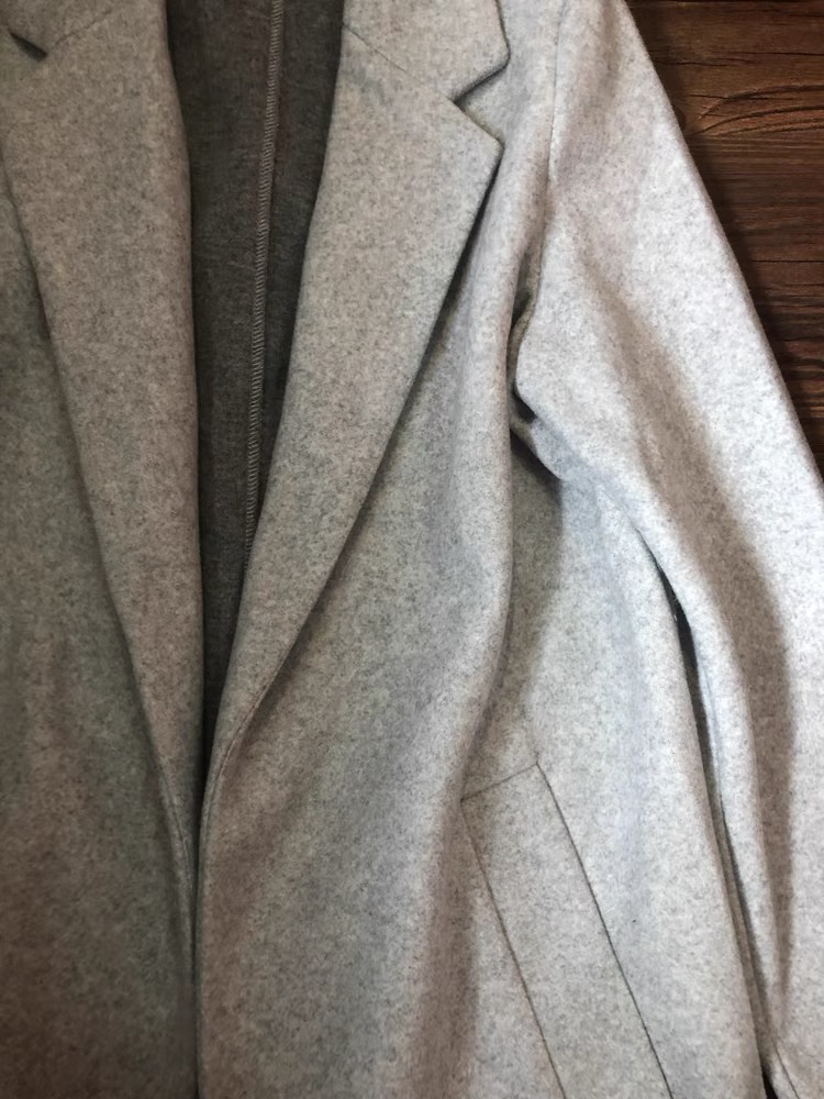 เสื้อโค้ท เสื้อโค้ทกันหนาว โค้ทวูล tailored knot coat สีเบจ แบรนด์ STRADIVARIUS สำเนา