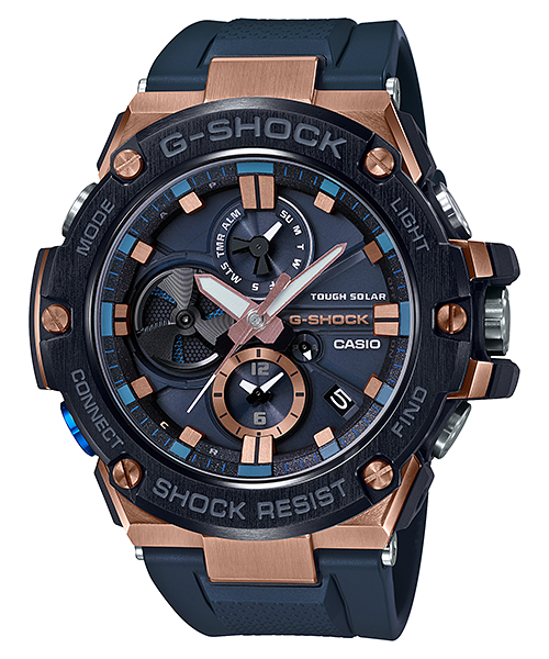 CASIO G-SHOCK นาฬิกาข้อมือ นาฬิกากันน้ำ นาฬิกาของแท้ ประกันศูนย์ CMG 1 ปี รุ่น GST-B100G-2A นาฬิกาสีน้ำเงิน