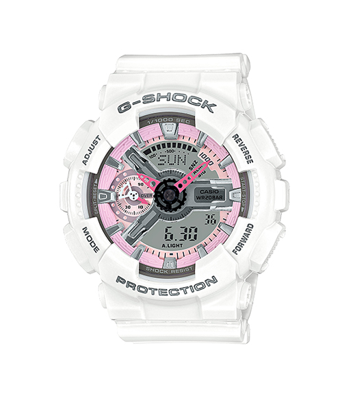 CASIO MID YEAR SALE G-SHOCK พร้อมส่ง นาฬิกาข้อมือ นาฬิกากันน้ำ นาฬิกาของแท้ ประกันศูนย์ CMG 1 ปี รุ่น GMA-S110MP-7A นาฬิกาสีขาว