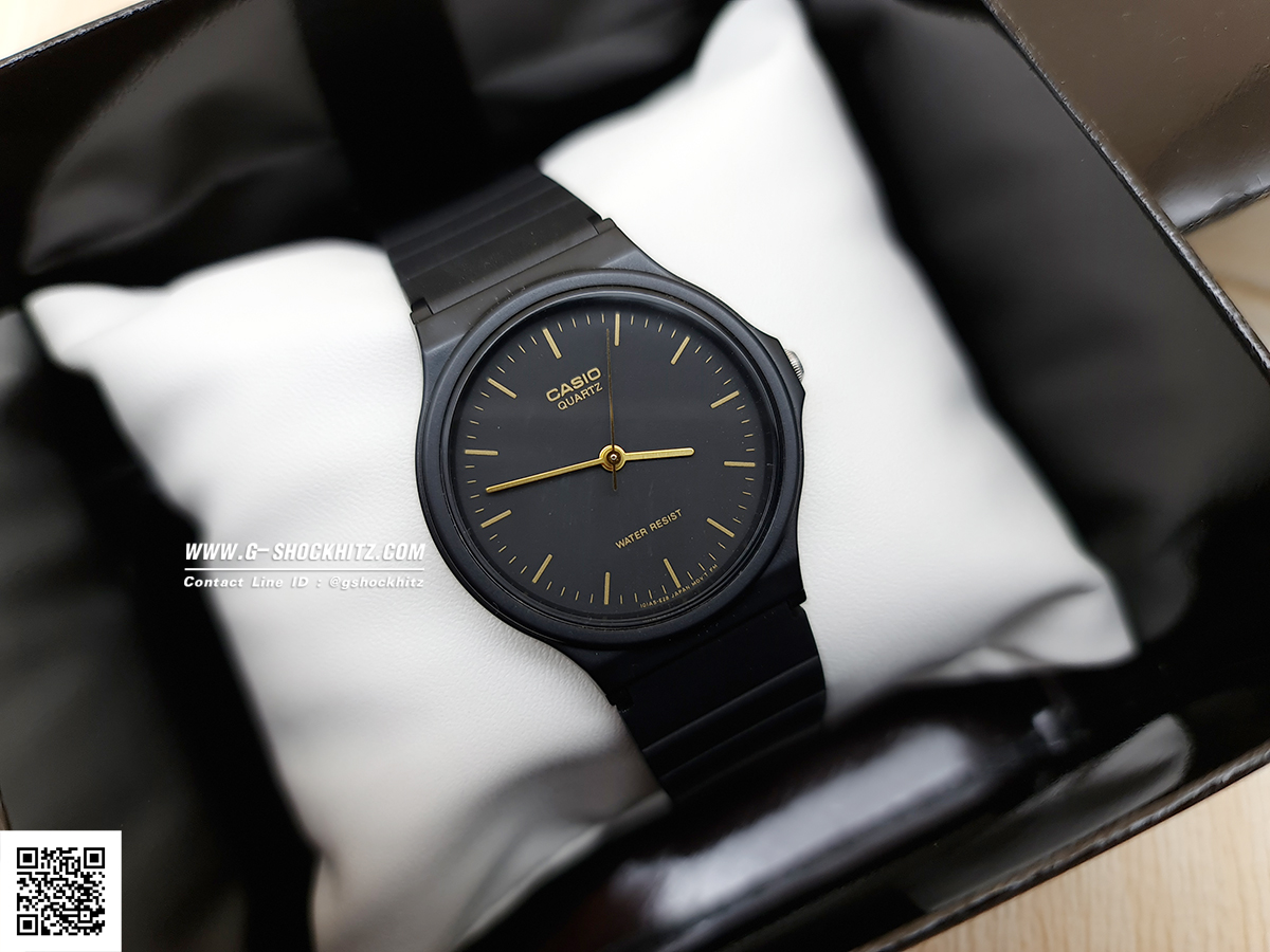 CASIO นาฬิกาคาสิโอ นาฬิกาข้อมือ นาฬิกากันน้ำ นาฬิกาของแท้ ประกันศูนย์ CMG 1 ปี รุ่น MQ-24-1E นาฬิกาสีดำ