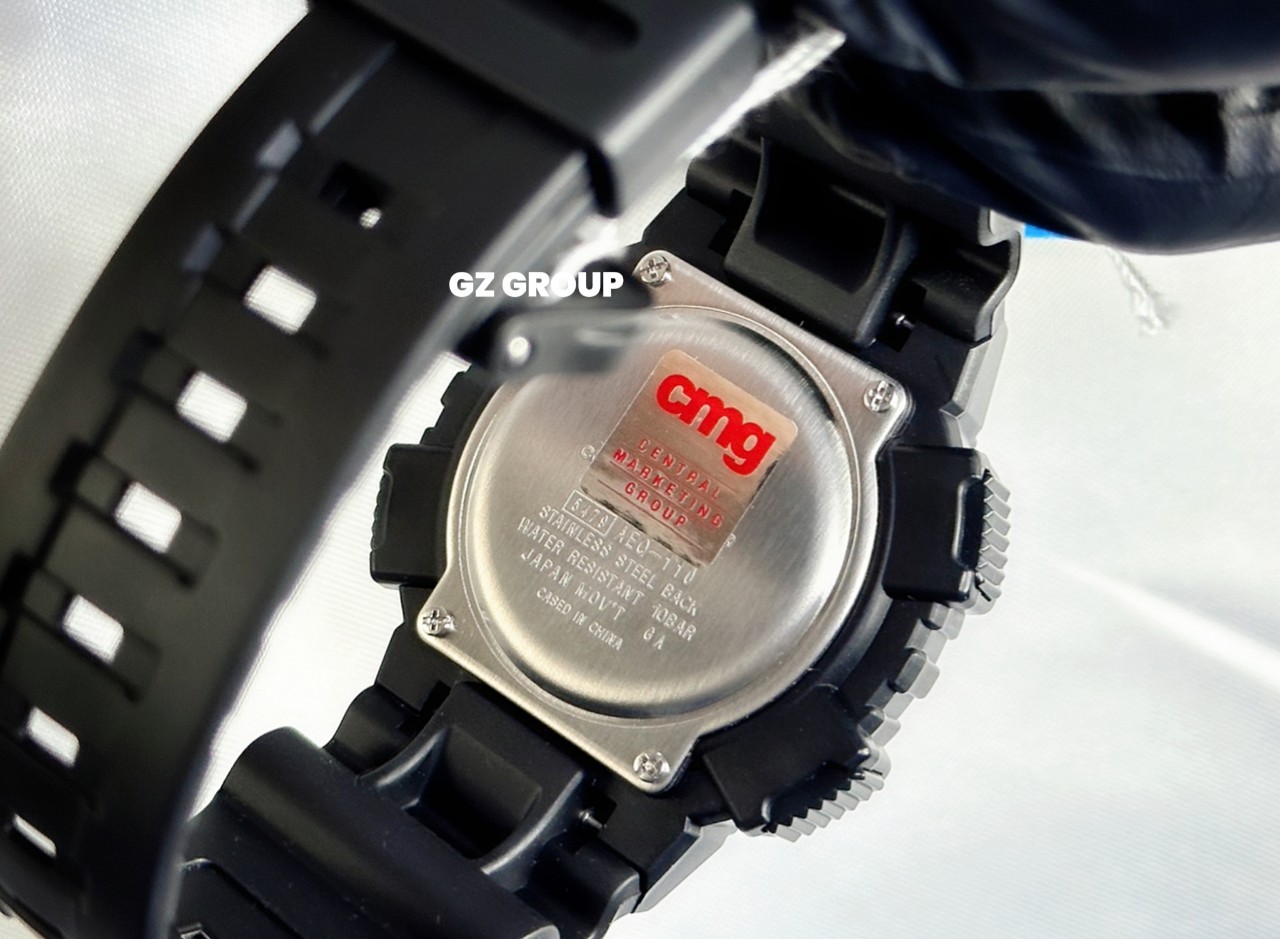 CASIO MID YEAR SALE นาฬิกาคาสิโอ พร้อมส่ง นาฬิกาข้อมือ นาฬิกากันน้ำ นาฬิกาของแท้ BTS ประกันศูนย์ CMG 1 ปี รุ่น AEQ-110BW-9A นาฬิกาสีดำ