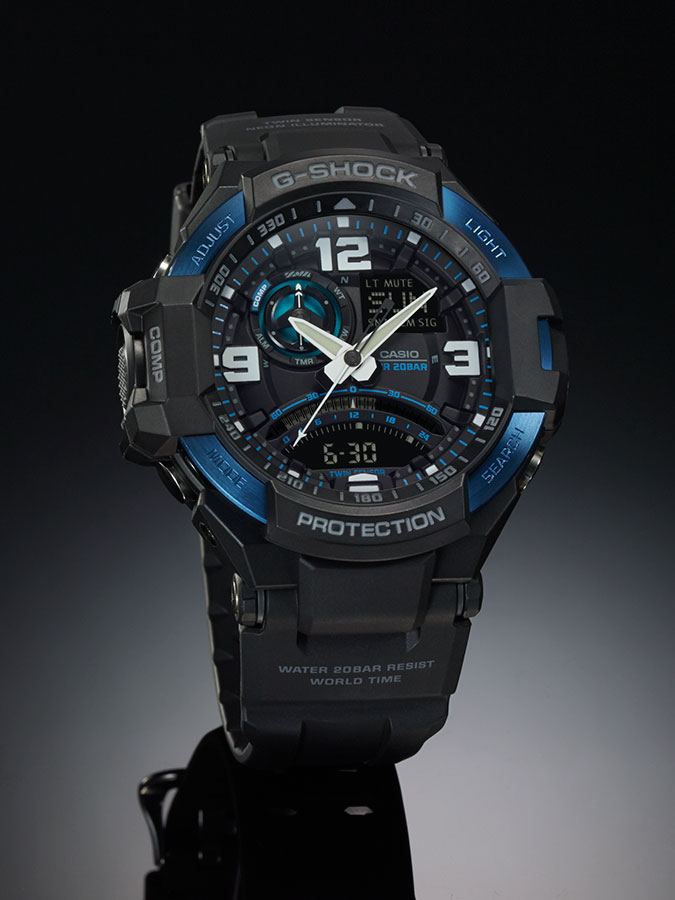 CASIO G-SHOCK นาฬิกาข้อมือ นาฬิกากันน้ำ นาฬิกาของแท้ ประกันศูนย์ CMG 1 ปี รุ่น GA-1000-2B นาฬิกาสีดำ
