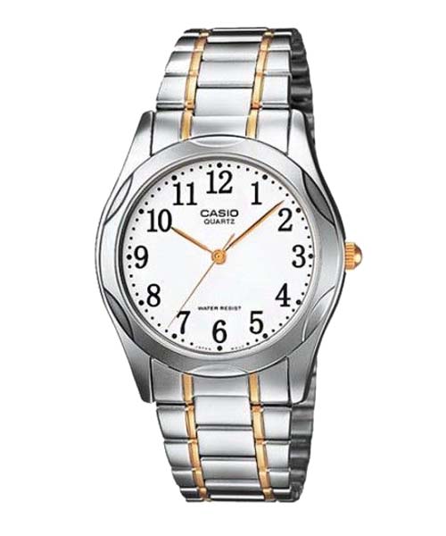 CASIO นาฬิกาคาสิโอ นาฬิกาข้อมือ นาฬิกากันน้ำ นาฬิกาของแท้ ประกันศูนย์ CMG 1 ปี รุ่น MTP-1275SG-7B นาฬิกาสีเงิน