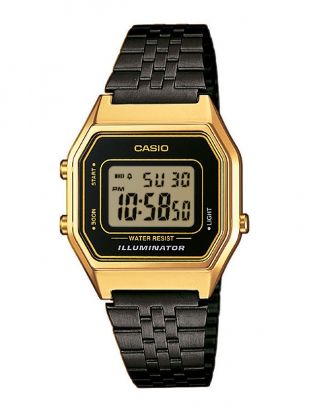 CASIO นาฬิกาคาสิโอ นาฬิกาข้อมือ นาฬิกากันน้ำ นาฬิกาของแท้ ประกันศูนย์ CMG 1 ปี รุ่น LA680WEGB-1A นาฬิกาสีทอง
