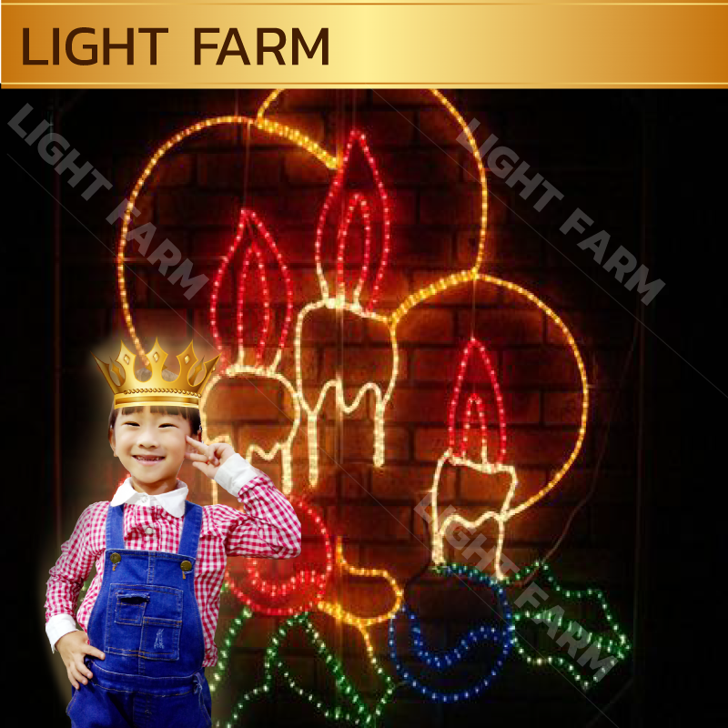 ไฟสายยางท่อกลม 10 ม. สีเขียว