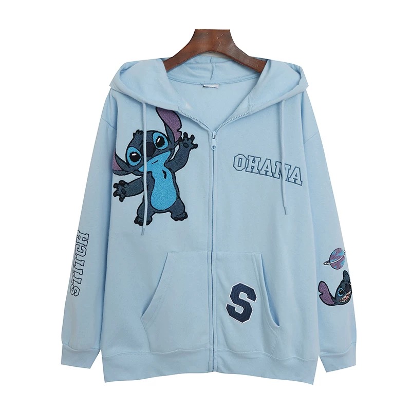 เสื้อฮู้ด วอร์ม สเวตเตอร์ Disney เสื้อ stitch สติช สีฟ้า ลายการ์ตูนมิคกี้ งาน DISNEYงานสวย แต่งสายรุ้ง สำเนา สำเนา ฟ้า