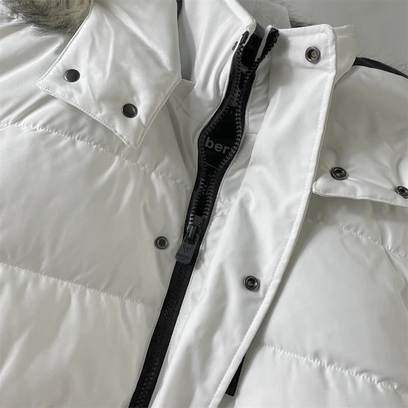 เสื้อกันหนาว เสื้อฮู้ดเฟอร์ บุนวมอุ่น สีขาว แบรนด์ Cranberry jeans (padded puffer coat สำเนา ขาว