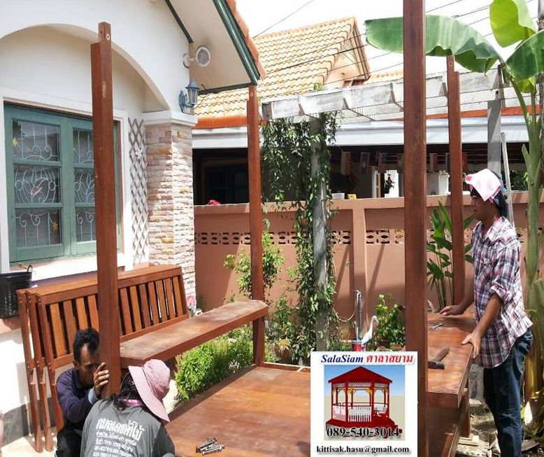 รหัสสินค้า : SL-001 : ศาลาทางบาหลี สีเสาเหลี่ยม ขนาด 2 X 2 X 3 เมตร