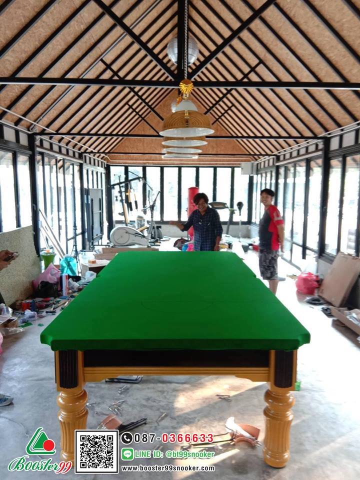 โต๊ะสนุกเกอร์ มือ1 ขนาด4x8 ฟุต พื้นหินชนวนนอกแท้ ชุดB