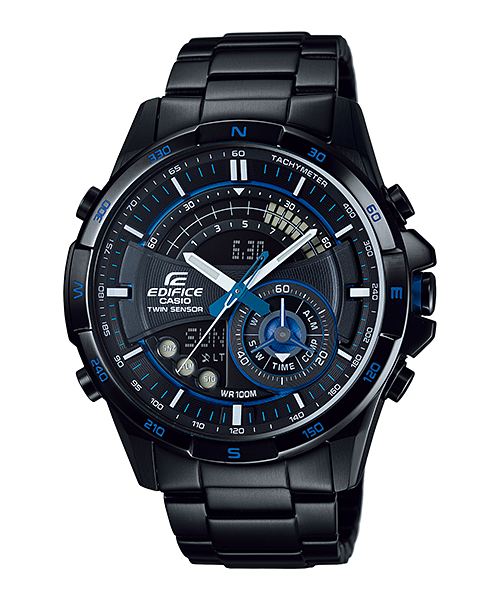 CASIO EDIFICE นาฬิกาข้อมือ นาฬิกากันน้ำ นาฬิกาของแท้ ประกันศูนย์ CMG 1 ปี รุ่น ERA-200DC-1A2 นาฬิกาสีดำ