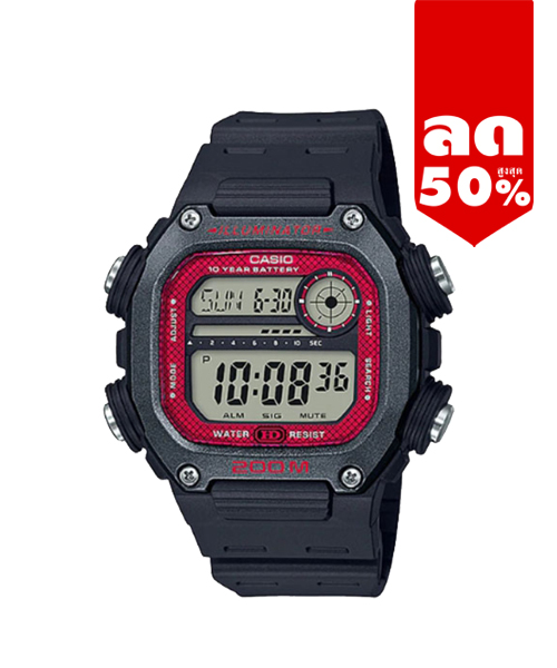CASIO นาฬิกาคาสิโอ นาฬิกาข้อมือ นาฬิกากันน้ำ นาฬิกาของแท้ ประกันศูนย์ CMG 1 ปี รุ่น DW-291H-1B นาฬิกาสีดำ