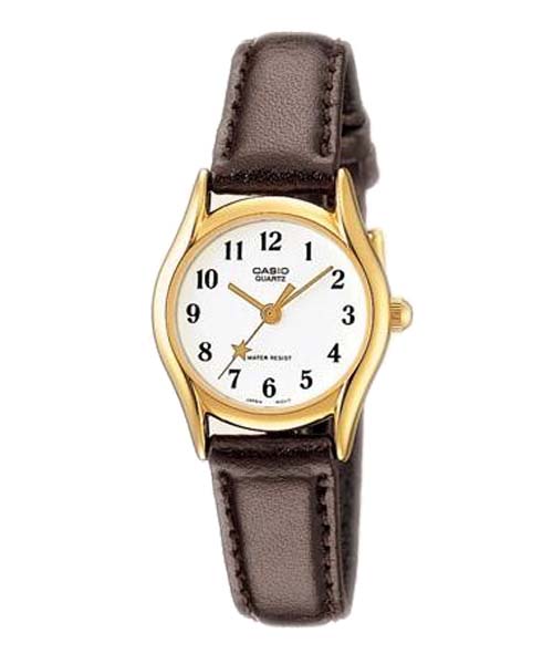 CASIO นาฬิกาคาสิโอ นาฬิกาข้อมือ นาฬิกากันน้ำ นาฬิกาของแท้ ประกันศูนย์ CMG 1 ปี รุ่น LTP-1094Q-7B4 นาฬิกาสีน้ำตาล