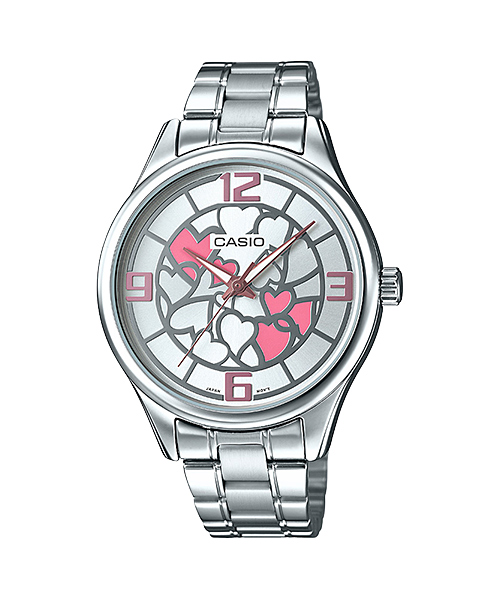 CASIO นาฬิกาคาสิโอ นาฬิกาข้อมือ นาฬิกากันน้ำ นาฬิกาของแท้ ประกันศูนย์ CMG 1 ปี รุ่น LTP-E128D-7A นาฬิกาสีเงิน