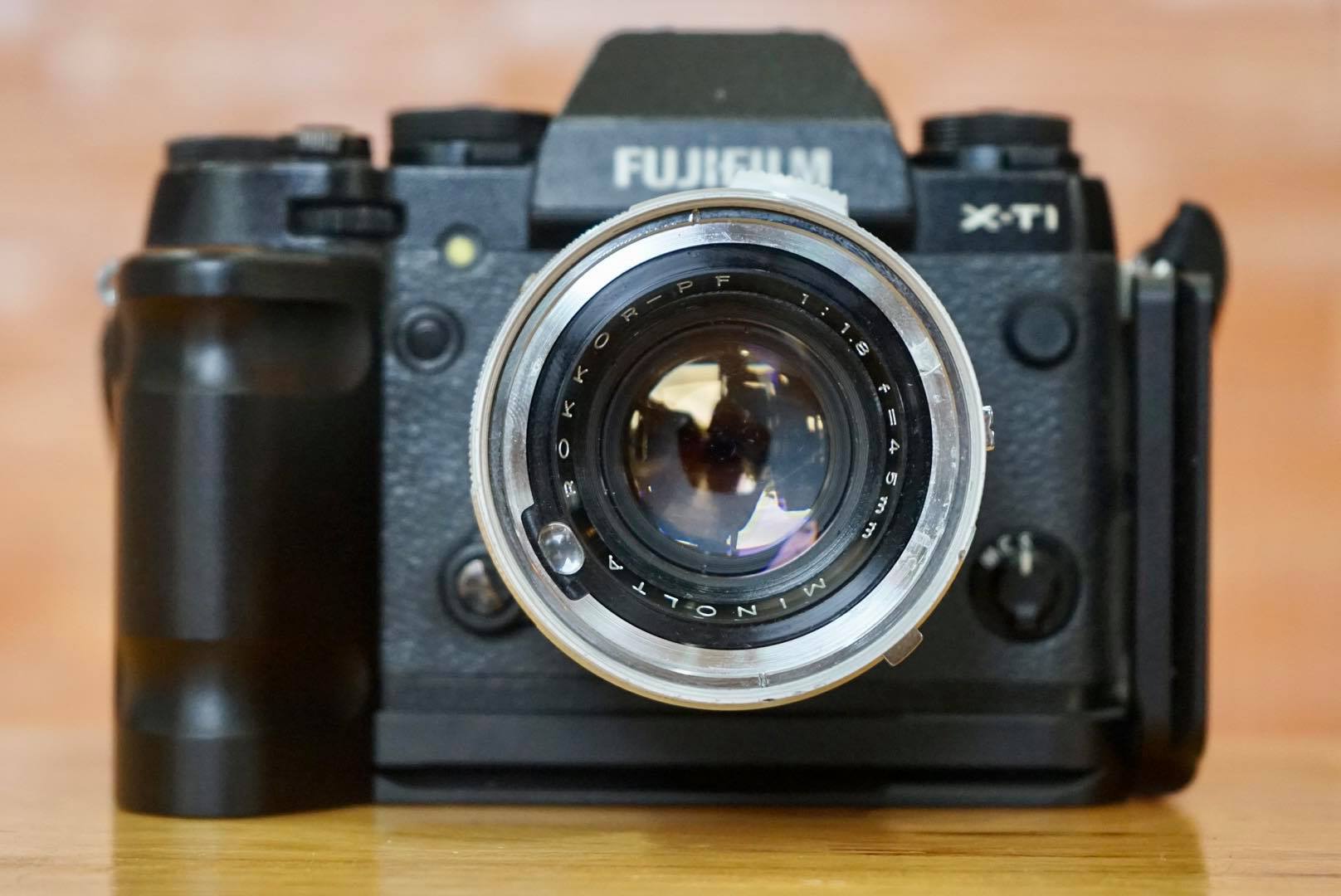 MINOLTA ROKKOR-PF 45MM.F1.8 MODIFIED FUJI FX MOUNT