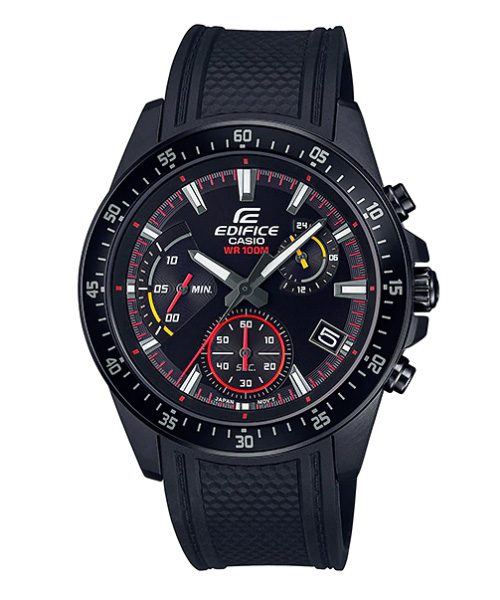 CASIO EDIFICE นาฬิกาข้อมือ นาฬิกากันน้ำ นาฬิกาของแท้ ประกันศูนย์ CMG 1 ปี รุ่น EFV-540PB-1A นาฬิกาสีดำ