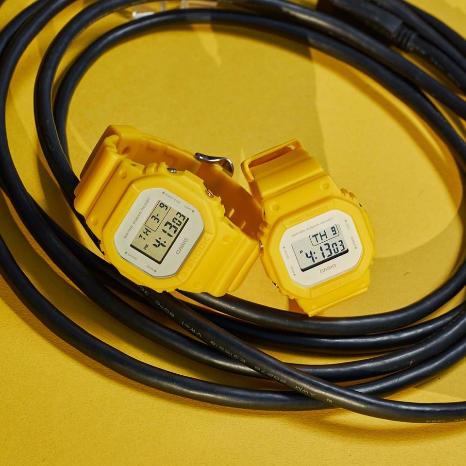 CASIO BABY-G นาฬิกาข้อมือ นาฬิกากันน้ำ นาฬิกาของแท้ ประกันศูนย์ CMG 1 ปี รุ่น BGD-560CU-9D นาฬิกาสีเหลือง