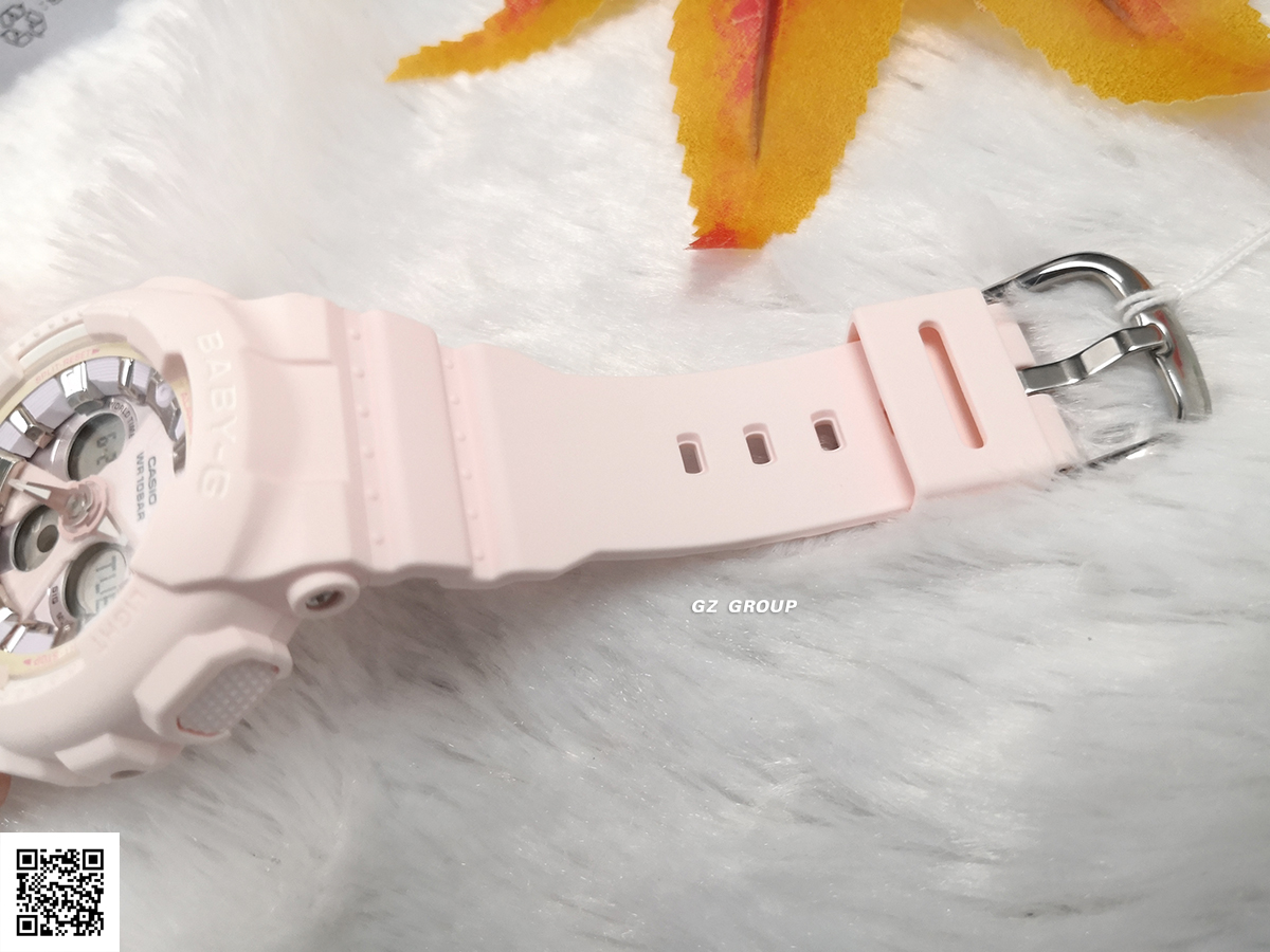 CASIO BABY-G นาฬิกาข้อมือ นาฬิกากันน้ำ นาฬิกาของแท้ ประกันศูนย์ CMG 1 ปี รุ่น BA-130WP-4A นาฬิกาสีชมพู