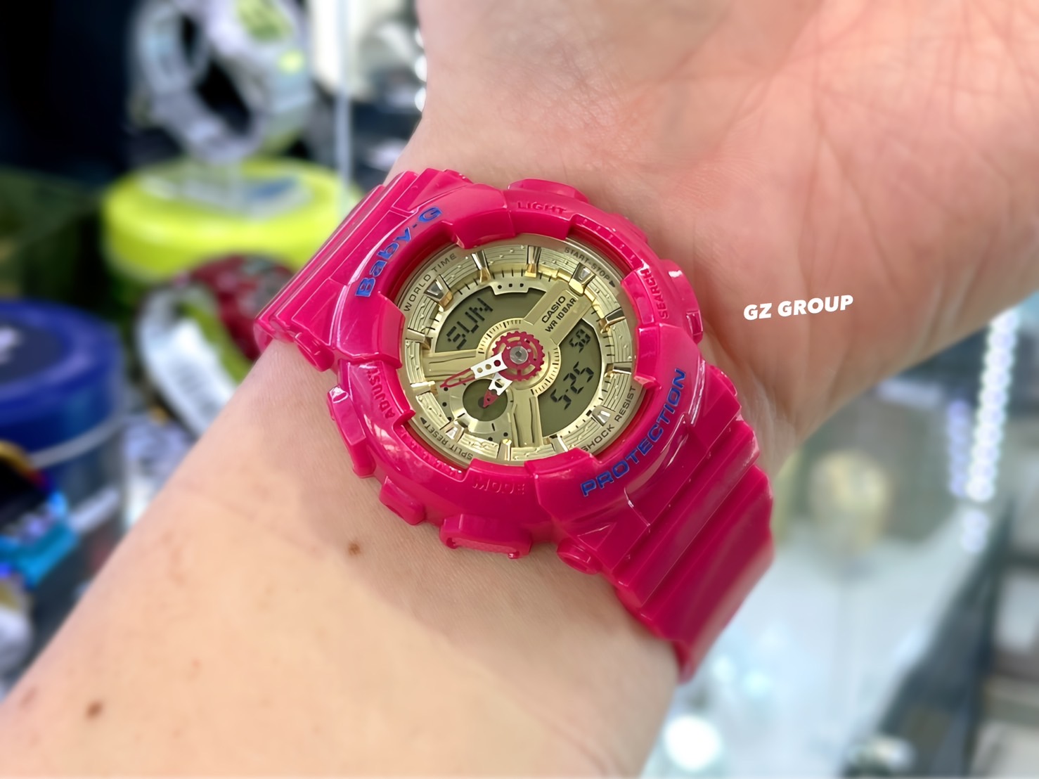 CASIO MID YEAR SALE BABY-G พร้อมส่ง นาฬิกาข้อมือ นาฬิกากันน้ำ นาฬิกาของแท้ ประกันศูนย์ CMG 1 ปี รุ่น BA-111GGB-4A นาฬิกาสีชมพู