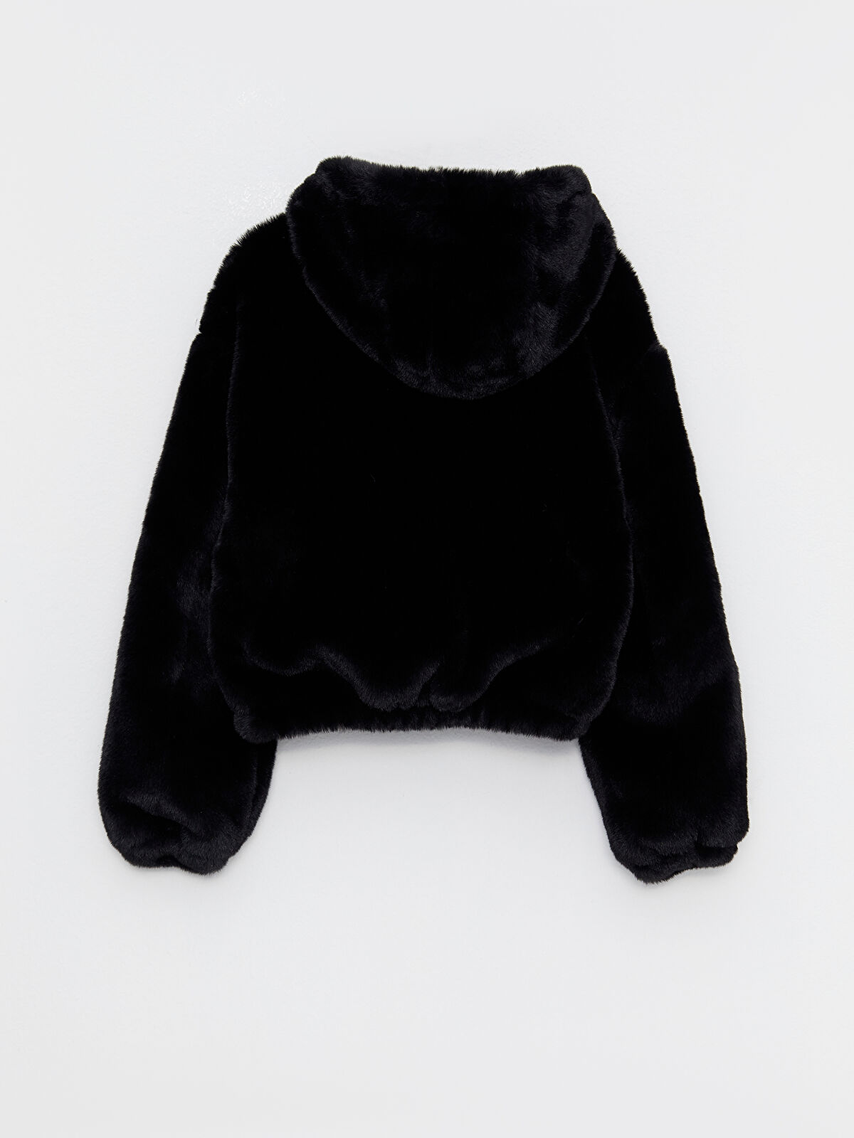 915 เสื้อเฟอร์กันหนาว หมวกฮู้ด เสื้อขน Fluffy hooded jacket แบรนด์ SANCTUARY ขาว