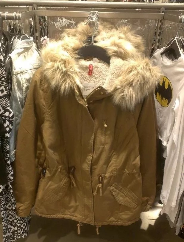 เสื้อกันหนาว เสื้อฮูทเฟอร์ PARKA แบรนด์เนมH&M