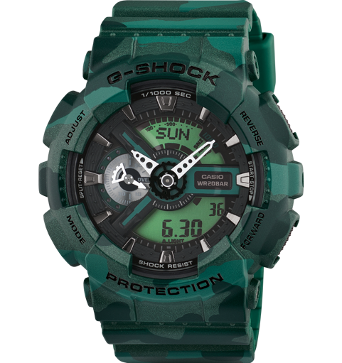 CASIO G-SHOCK นาฬิกา CASIO G-SHOCK รุ่น GA-110CM-3 ของแท้ประกันศูนย์ CMG 1ปี GA-110CM-3 นาฬิกาสีเขียว